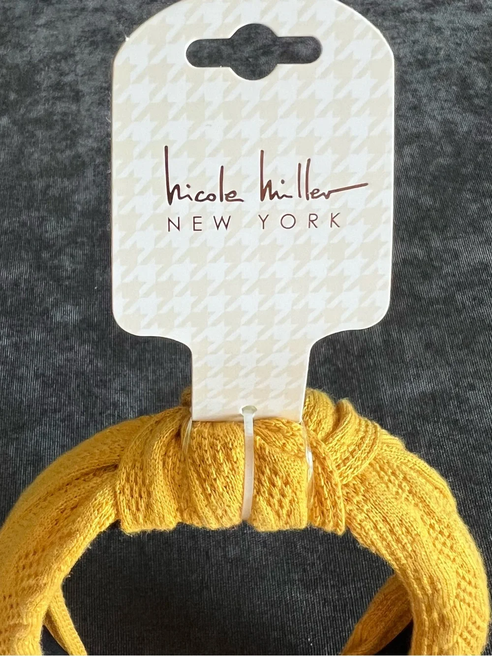 NWT Nicole Miller Mustard Knotted Headband